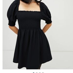 Hill House Athena Nap Dress Black Smocked Dress